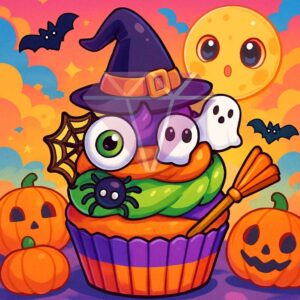 🧁🕸️ Wicked Whip Cupcake