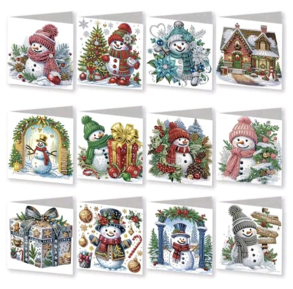 Conjunto de 12 postais de natal