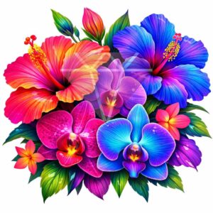 🌺Orchid & Hibiscus Harmony