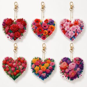 Conjunto de porta chaves coração