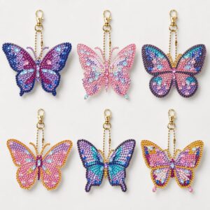 Conjunto de porta chaves borboleta