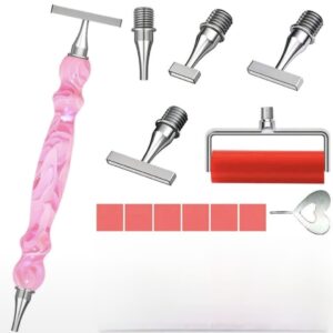 Caneta com 4 pontas metálicas e Rolo