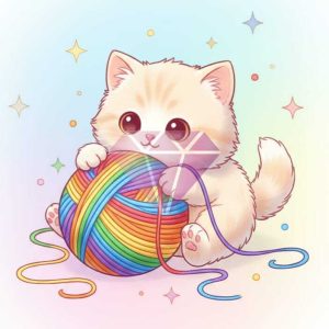 Whiskers & Rainbow Yarn
