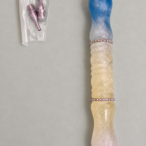 Caneta com 2 pontas metálicas