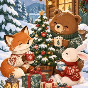 Snowy Christmas Friends