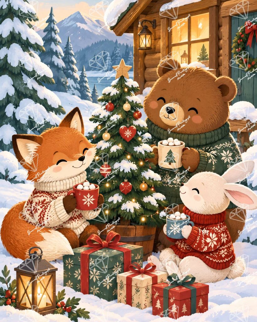 Snowy Christmas Friends